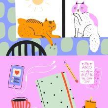 Morning Rituals. Ilustração digital projeto de Sara Tomate - 16.05.2020