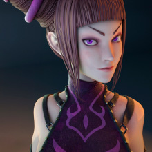 Juri Street Fighter. 3D, and 3D Modeling project by Meritxell Aznar Carmona - 03.24.2019