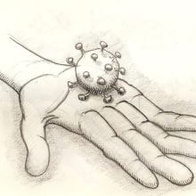Ilustraciones sobre Coronavirus. Un proyecto de Ilustración tradicional, Dibujo a lápiz y Sketchbook de Cristián Werb - 18.05.2020