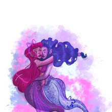 Mermaid. Traditional illustration, and Character Design project by Rebeca Castillo - 05.18.2020
