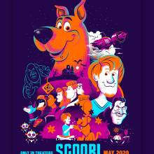 Scoob! Alternative movie poster. Ilustração tradicional, Ilustração vetorial, e Desenho digital projeto de Salmorejo studio - 19.05.2020