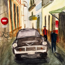Mi Proyecto del curso: Paisajes urbanos en acuarela. Traditional illustration, Street Art, and Watercolor Painting project by Oscar Munguía - 05.20.2020