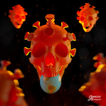 Corona Muerte. 3D, Concept Art, e 3D Design projeto de Junior Bonaguro - 21.05.2020