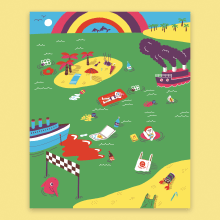 Revista Kiwi. Traditional illustration, and Children's Illustration project by Bàrbara Alca - 05.22.2020