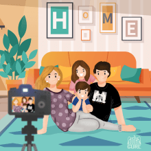Family time at home. Animação 2D projeto de Rose Villacorta - 12.05.2020