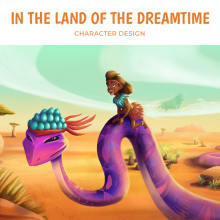 In the land of the Dreamtime. Design de personagens, e Concept Art projeto de Rocio Redoli - 22.05.2020