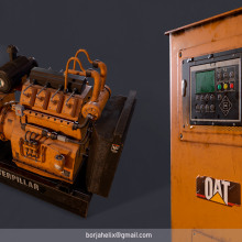 Mi Proyecto del curso: Diesel Generator . 3D, Video Games, and Game Development project by Borja - 05.22.2020