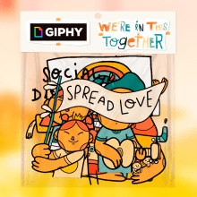 Giphy - We're in this together!. Motion Graphics, Animation, Character Animation, and 2D Animation project by Orlando Korzo - 05.23.2020