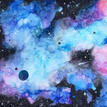 GALAXIA 001: Técnicas modernas de acuarela. Traditional illustration, Painting, and Watercolor Painting project by Alex Vig0 - 05.24.2020