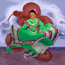Son de la culebra. Traditional illustration project by Frida Leyva - 05.25.2020