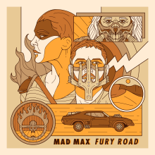 Mad Max Poster. Un projet de Illustration traditionnelle, Design graphique, Conception d'affiches et Illustration numérique de Gabry Muñoz - 25.05.2020
