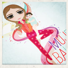 Mujer Balance - Miami, USA:.. Traditional illustration, Art Direction, Character Design, Social Media, Vector Illustration, Icon Design, Creativit, Logo Design, Digital Illustration, DIY, Communication, and Creating with Kids project by Sarito, a secas. - 09.01.2013