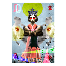 Ilustraciones para ´La Reina de Diamantes´ - Papelería. Un proyecto de Ilustración tradicional, Diseño gráfico, Packaging, Collage y Creatividad de INMANTADAGRAFIK - 25.03.2018