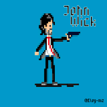 Proyecto Final Animación de personajes en pixel art para videojuegos: John Wick. Un proyecto de Animación de personajes de Eloy Martín Zambudio - 27.05.2020