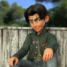 Lonely boy. 3D project by Javier Benver - 05.28.2020