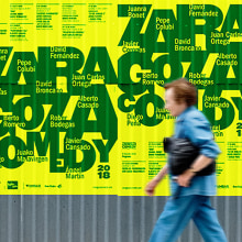 Zaragoza Comedy 2018. Un proyecto de Diseño gráfico, Tipografía, Diseño de carteles y Diseño tipográfico de Mateu Aguilella - 17.12.2017