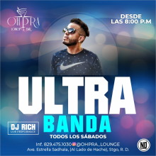 Ohpra Bar And Lounge Presenta: Ultra Banda (Flyer). Design, Advertising, Graphic Design, and Social Media project by Nelson Cirineo - 01.04.2019