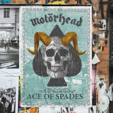 Ace of Spades - Motörhead - Curso: Cartelismo ilustrado. Un proyecto de Ilustración tradicional de Javier Piñol - 02.06.2016