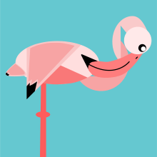 Flamingo. 2D Animation project by Adriana Cappella - 05.29.2020