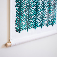 Wild Texture fabric wall hanging. Pattern Design, Printing, and Fiber Arts project by Marta Afonso - 05.30.2020