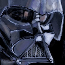 D: Vader en Pinceles y pixeles. Ilustração digital projeto de Julio Briceño Bravo - 31.05.2020