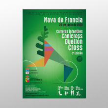 Cartel Duatlon-Cross Nava de Francia. Design de cartaz projeto de Juan José Díaz Len - 31.05.2020