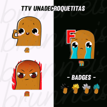 TTV Emotes and Badges. Social Media, and Vector Illustration project by Laura Brunneis - 05.17.2020