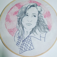 Autoretrato bordado. Embroider project by Loreto Alejandra Ojeda Triviño - 06.01.2020