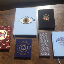 Cuadernos bordados. Arts, Crafts, Paper Craft, Embroider, Bookbinding, and DIY project by Cristina Balseca - 06.01.2020