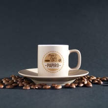 Cafetería Papiro. Design gráfico, e Design de logotipo projeto de Cristina González Muñoz - 27.05.2016