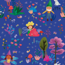 Meu projeto do curso: Design de padrões ilustrados. Ilustração, Ilustração infantil, e Desenho digital projeto de Juliana Barretto - 04.06.2020