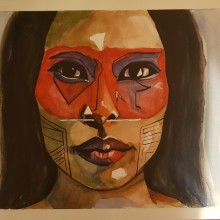My project in Artistic Portrait with Watercolors course. Artes plásticas projeto de Lucia Bendova - 05.06.2020