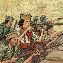 GUERRA CIVIL. Traditional illustration project by david ouro - 06.05.2020