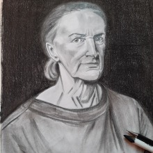 Retrato realista con lápiz de grafito. Chantal Grande. Un proyecto de Dibujo a lápiz de Rocio de la Iglesia - 08.06.2020