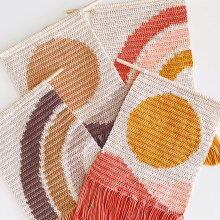 Tapices Sun & Rainbow. Un proyecto de Diseño, Ilustración textil, Decoración de interiores y Tejido de Flor Samoilenco - 01.03.2020