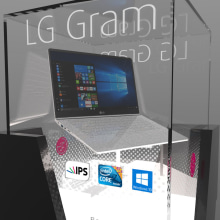 LG Gram PLV. 3D, Design e fabricação de móveis, Design industrial, Modelagem 3D, e 3D Design projeto de OS Design - 10.11.2019