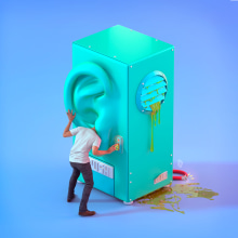 Ear machine. 3D, 3D Animation, Art To, and s project by David Rivera - 06.13.2020