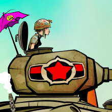 Tank Girl.. Traditional illustration, and Motion Graphics project by Carlos Vargas Gutiérrez - 06.15.2020