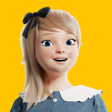 Girl01. Ilustração tradicional, 3D, Design de personagens, Modelagem 3D, Design de personagens 3D, e 3D Design projeto de Wesley Sales - 16.06.2020