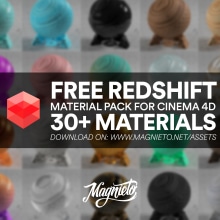 Librería gratuita de materiales para Redshift C4D. 3D projeto de Alejandro Magnieto Benlliure - 18.06.2020