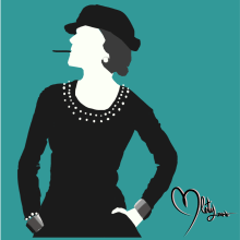 Coco Chanel. Un proyecto de Ilustración, Ilustración digital e Ilustración de retrato de O. Leticia Ramírez - 22.06.2020