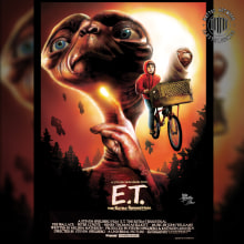 ET - Poster alternativo - Mixed media. Drawing, Digital Illustration, Portrait Drawing, Realistic Drawing, and Artistic Drawing project by Mariano Mattos - 06.22.2020