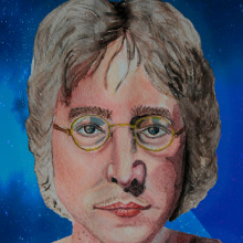 John Lennon. Un proyecto de Pintura a la acuarela de Zaida Olvera - 24.06.2020