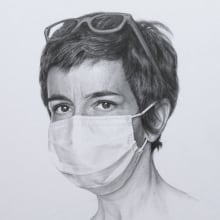 Realistic self-portrait with Graphite Pencil . Un projet de Dessin au cra, on, Dessin de portrait , et Dessin réaliste de Duboscq Frédérique - 24.06.2020