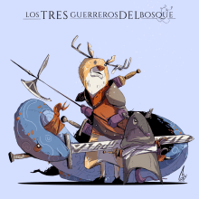 Los tres guerreros del bosque . Un proyecto de Ilustración tradicional, Diseño de personajes e Ilustración digital de Williams Cortes - 24.06.2020