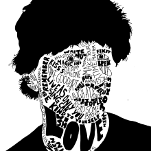 Neil Gaiman Portrait Typography Attempt. Un proyecto de Ilustración tradicional, Tipografía y Diseño tipográfico de Daigo Kamada - 28.06.2020