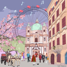 My project in Architectural Illustration: Capture a City’s Personality course. 2D Animation project by sofiagegunde - 06.28.2020