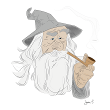 Gandalf el gris (The lord of the ring) . Un proyecto de Animación 2D de J Fiam - 28.06.2020