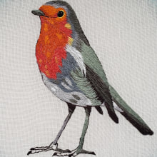 Mi Proyecto del curso: Pintar con hilo: técnicas de ilustración textil. Textile Illustration project by Alejandra Niño - 06.28.2020