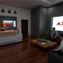 Proyecto Kuka "Lobby" . Un projet de 3D, Architecture, Architecture d'intérieur, Animation 3D , et Architecture numérique de Jesse Rojas Rodríguez - 10.01.2018